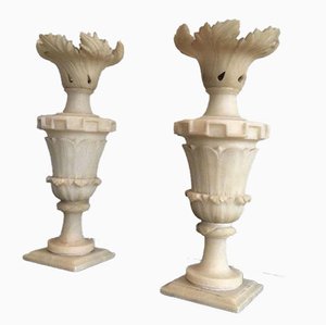 Alabaster Decorations, 1900s, Set of 2-BA-658328