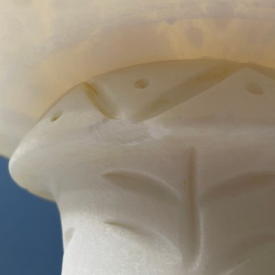 Alabaster Religious Column Carved-NPL-1361372