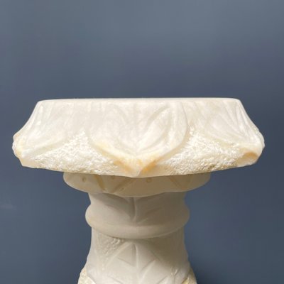 Alabaster Religious Column Carved-NPL-1361372