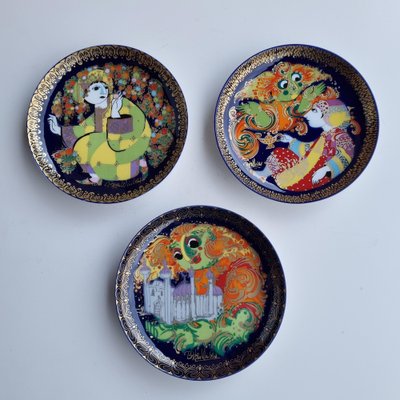 Aladin Wall Plates by Bjorn Wiinblad for Rosenthal, 1979, Set of 3-GSF-1816835