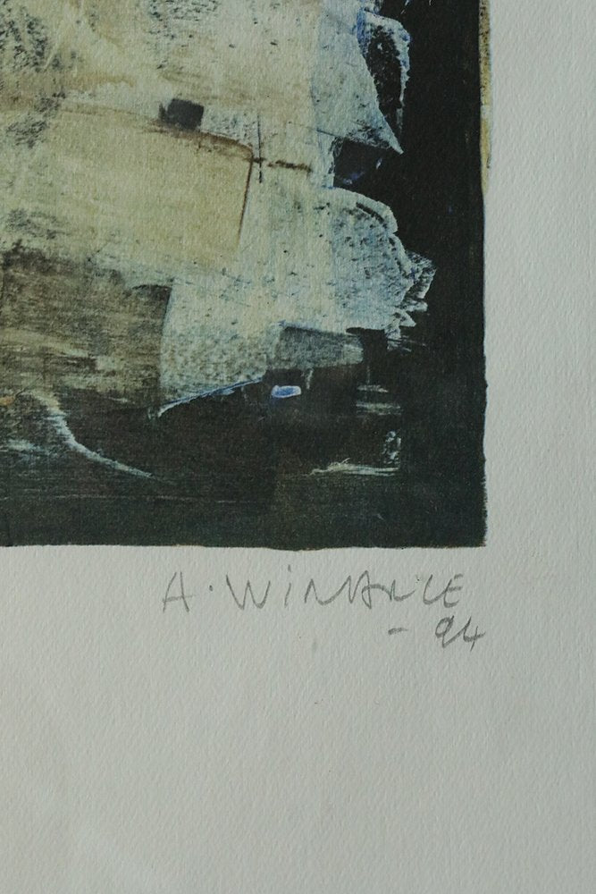 Alain Winance, Composition, Color Lithograph, 1990s, Framed-ZAA-1764512