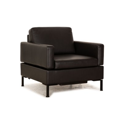 Alba Armchair in Black Leather from Brühl-RQW-1748409