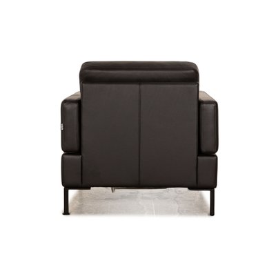 Alba Armchair in Black Leather from Brühl-RQW-1748409