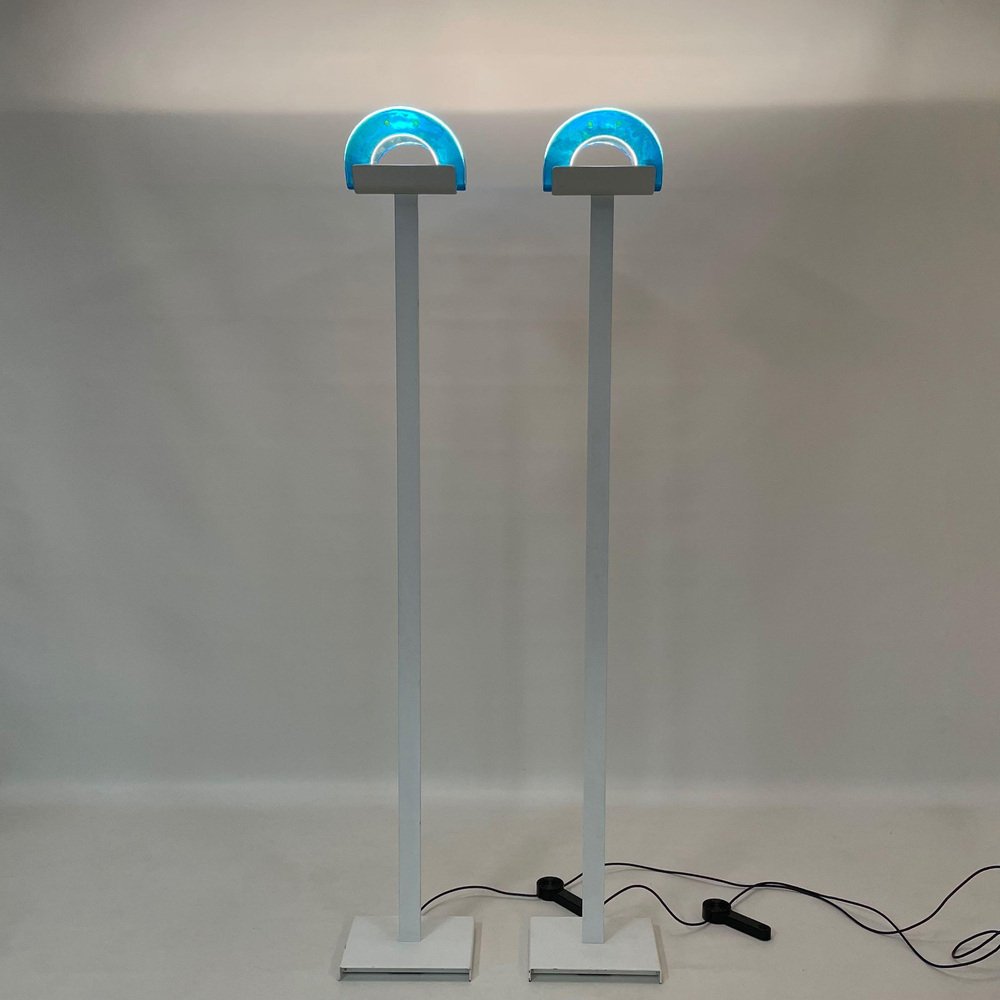 Alba Floor Lamps by Renato Toso & Roberto Pamio for Leucos, 1980s, Set of 2