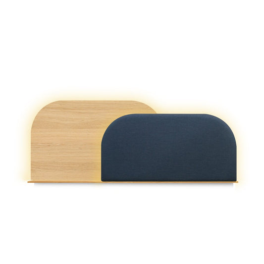 Alba Headboard in Oak and Blue by Daniel García Sánchez for Woodendot