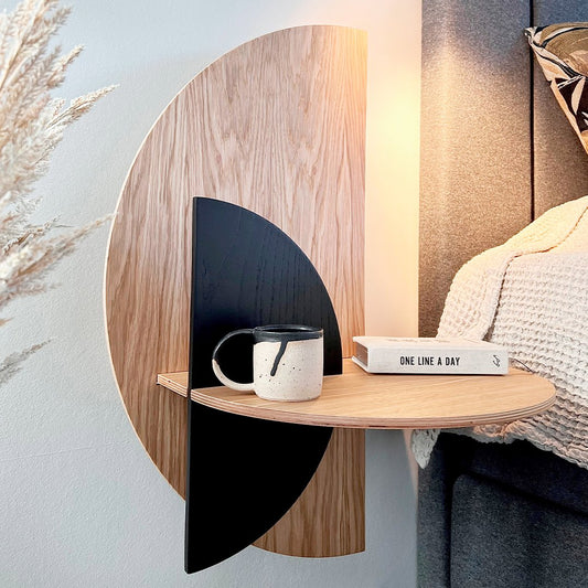 Alba L Semi Circle Bedside Table by Daniel García Sánchez for Woodendot