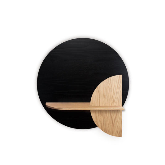 Alba M Circle Wall Shelf with Hidden Storage by Daniel García Sánchez for WOODENDOT