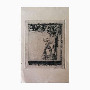 Albert Bernard - Le Bi À Villerville - Original Etching on Paper - 1884-ZCI-839430