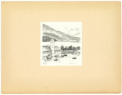 Albert Marquet, Mountains of Canton Grigioni, Lithograph, Early 20th Century-ZCI-890977