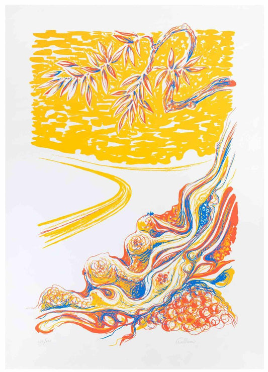 Alberto Cavallari, The Flowery Road, Lithograph, 1970s