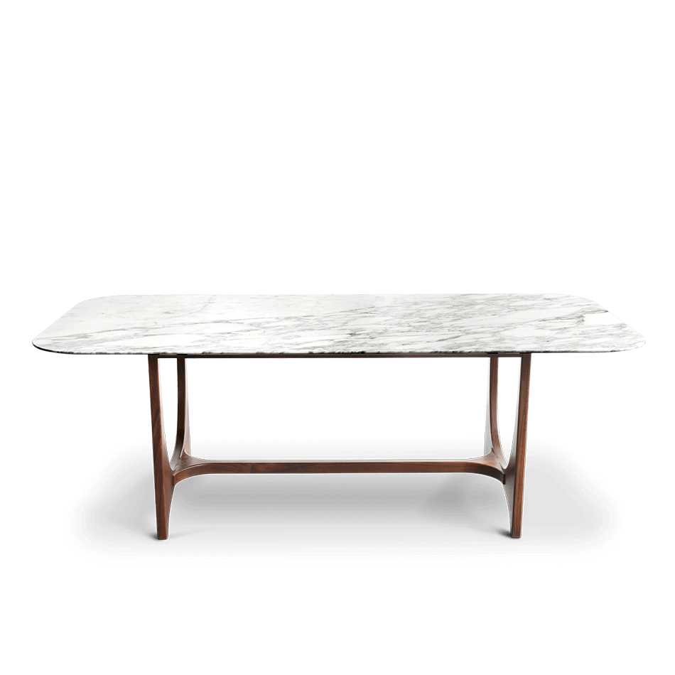 ALBERTO - Rectangular Calacatta Oro marble dining table by Essential Home