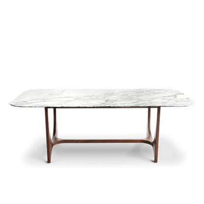 ALBERTO - Rectangular Calacatta Oro marble dining table by Essential Home