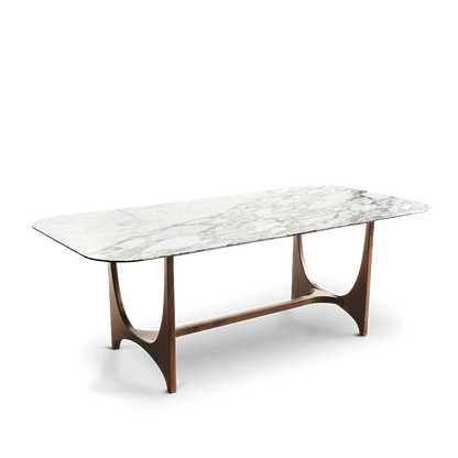 ALBERTO - Rectangular Calacatta Oro marble dining table by Essential Home