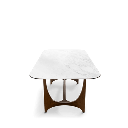 ALBERTO - Rectangular Calacatta Oro marble dining table by Essential Home