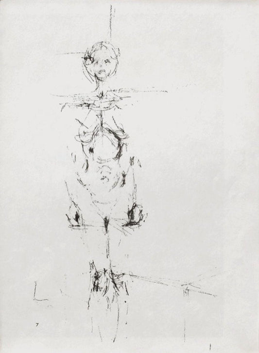 Alberto Giacometti, DLM107 - Femme nue debout, 1958, Lithograph on Rivoli Paper