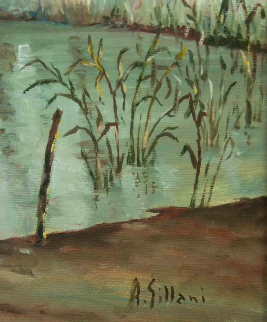 Alberto Gillani, Landscape, Oil Painting, 1981