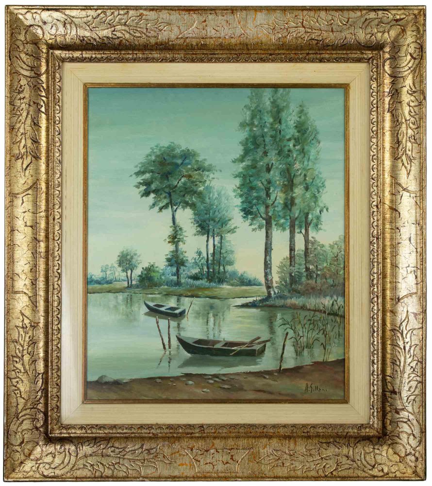 Alberto Gillani, Landscape, Oil Painting, 1981