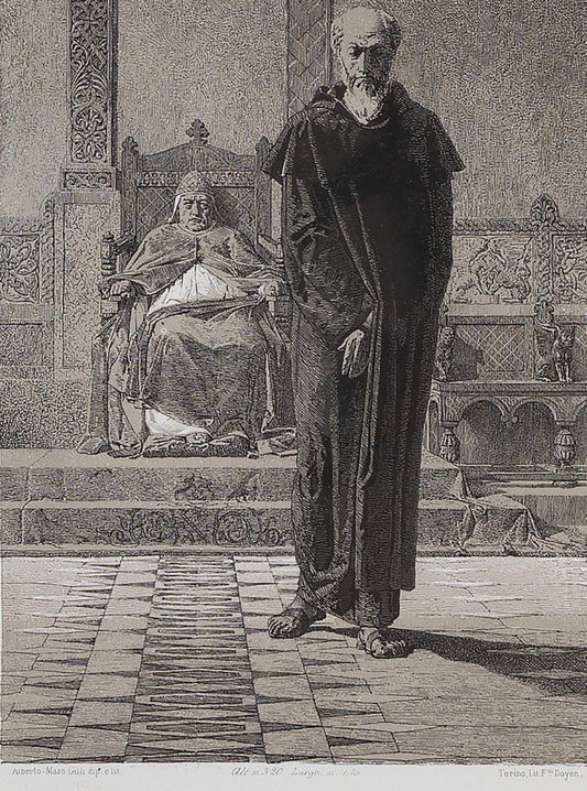 Alberto Maso Gilli, Arnaldo da Brescia, Lithograph, 19th-Century