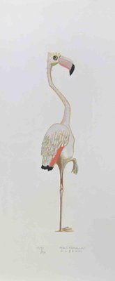 Alberto Mastroianni, Flamingo, Lithograph, 1970s-ZCI-1788692