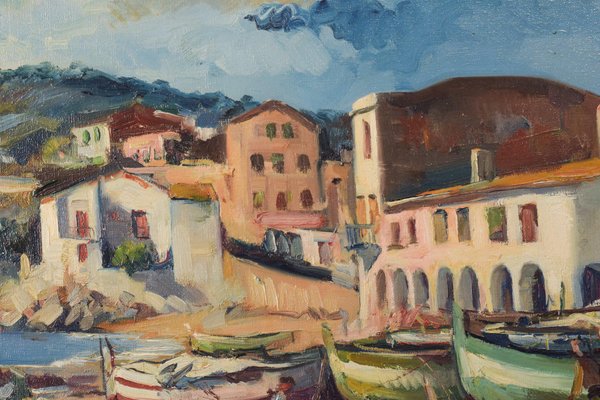 Alberto Muñoz Boquera, Calella De Palafrugell, 1945, Oil on Canvas, Framed-AOI-1106650