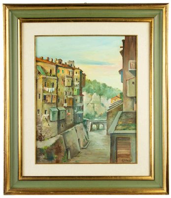 Alberto Sillani, Landscape, Oil on Canvas, Mid-20th Century-ZCI-2029765