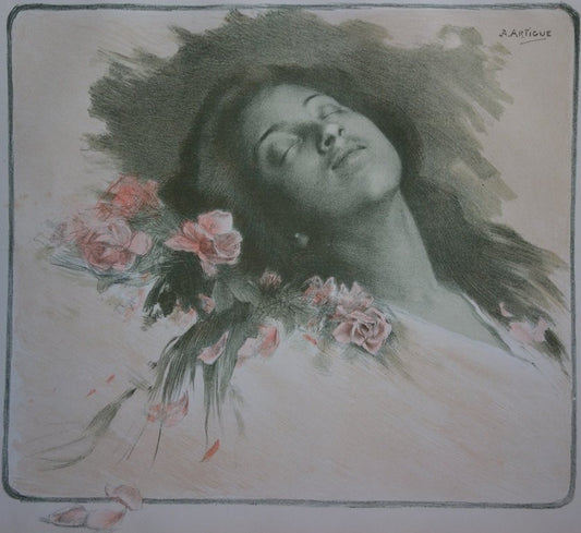 Albine Lithograph by Albert-Émile Artigue, 1897