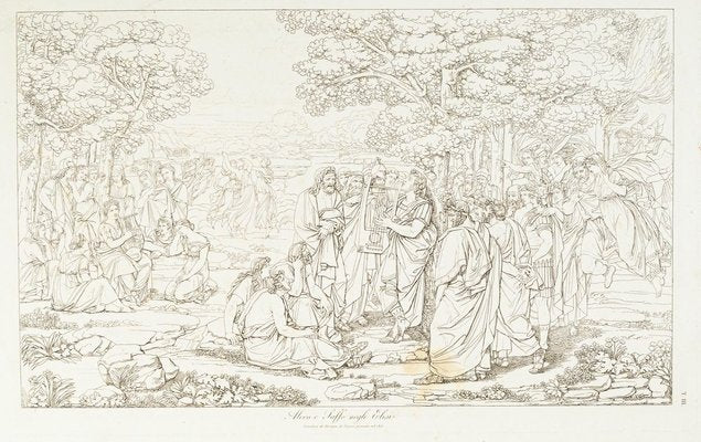 Alceo and Sappho in Elysium - Original Etching by Francesco Nenci - 1805 1805-ZCI-762017