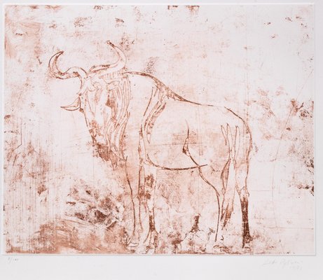 Aldo Pagliacci, Buffalo, Original Etching on Paper, 1971-ZCI-1178797