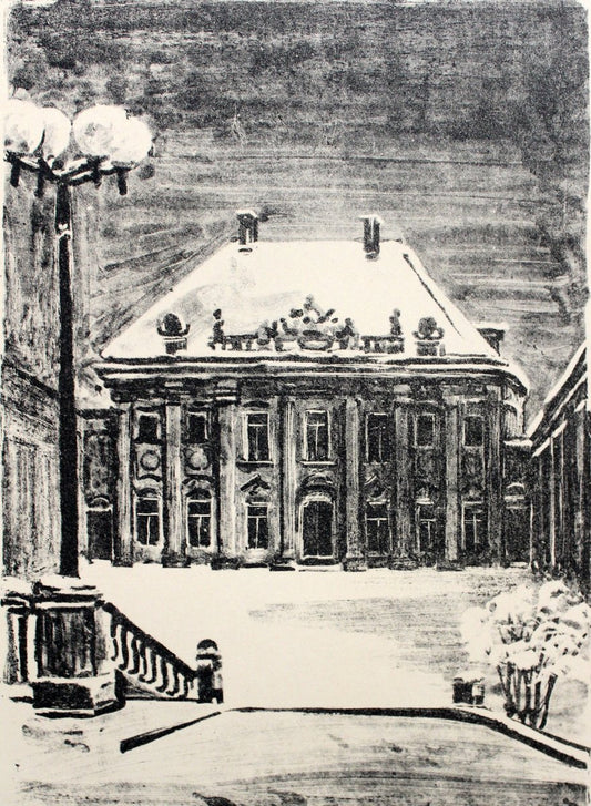 Aleksander Soltan, Warsaw: The Copper-Roof Palace, Lithograph on Paper, 1961