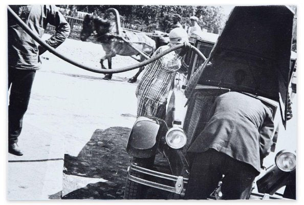 Aleksandr Rodcenko, At the Petrol Station, Vintage Silver Salt Photograph-ZCI-2025153