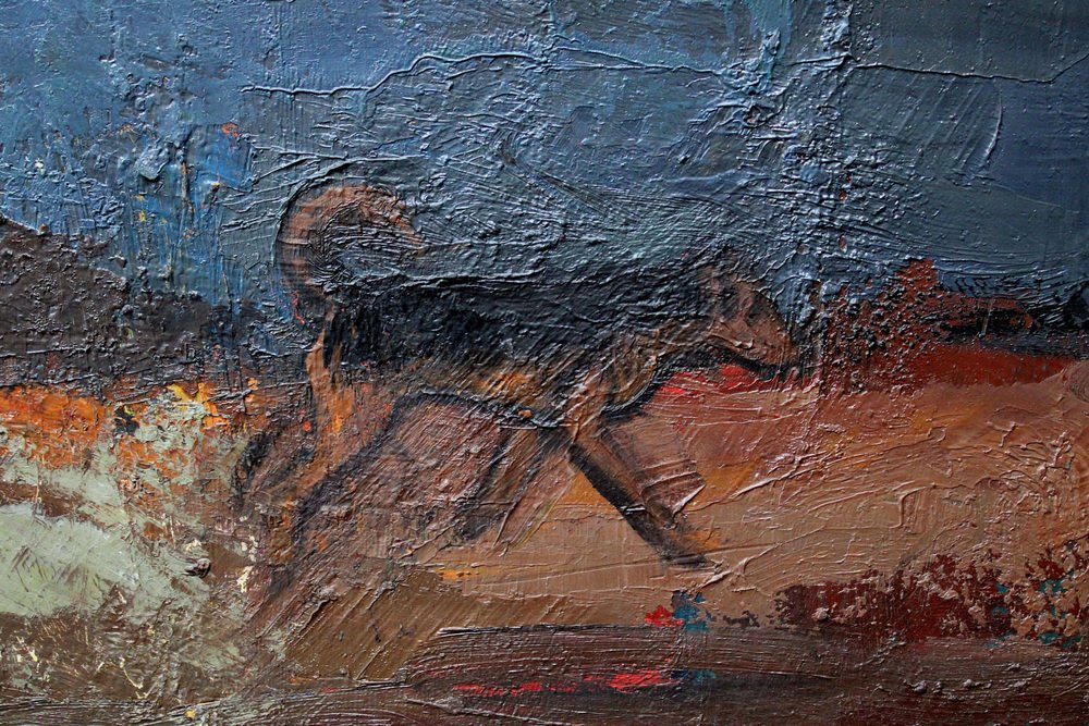 Aleksandr Rodin, Walk, Oil on Cardboard