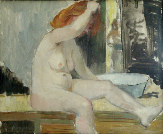 Aleksandra Belcova, Nude, 1960s, Oil on Canvas