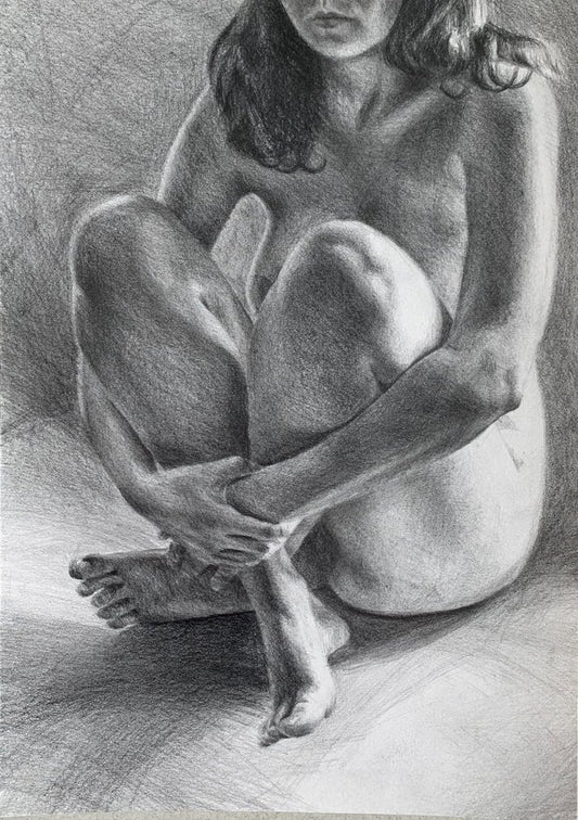 Aleksandra Kalisz, Nude, Pencil Drawing