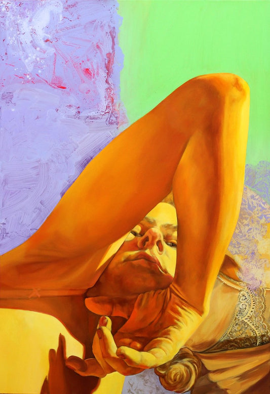 Aleksandra Kolwzan-Garczynska, Yellow Triangle, 2018, Oil on Canvas