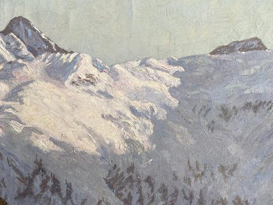 Alex Weise, Snowy Landscape, Oil Painting on Canvas, 1920s-BGS-1787691