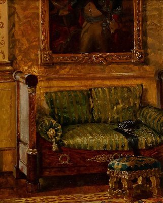 Alexander Sergheev, A French Room, Oil on Board, 1990s, Framed-ZCI-1422432