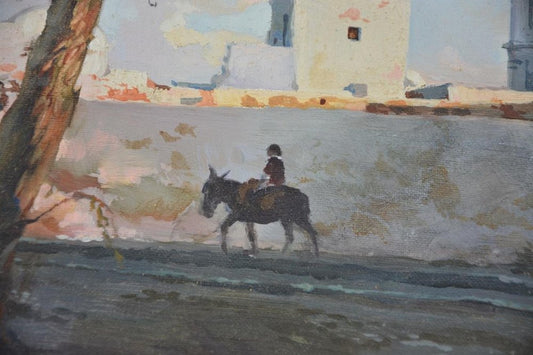 Alexander Sergheev, Tunisian Landscape, Oil Painting, 1994