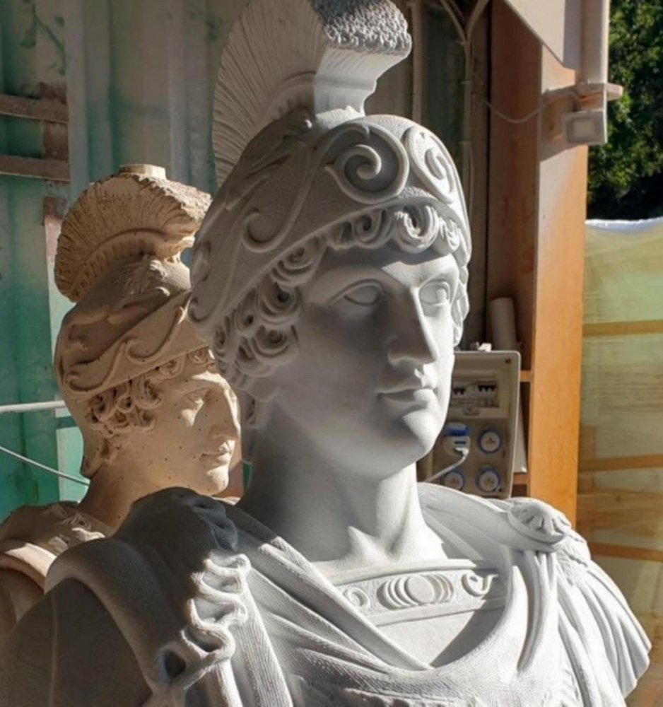 Alexander the Great Bust, Carrara White Marble, 20th Century