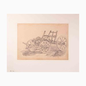 Alexandre Bida, Carriage, Original Drawing, Mid 19th-Century-ZCI-1343904