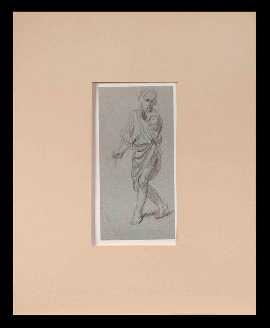 Alexandre Bida, Figure, Original Drawing, Mid-19th Century