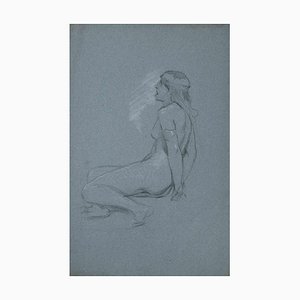 Alexandre Bida, Nude of Woman, Original Drawing, Mid 19th-Century-ZCI-1268887