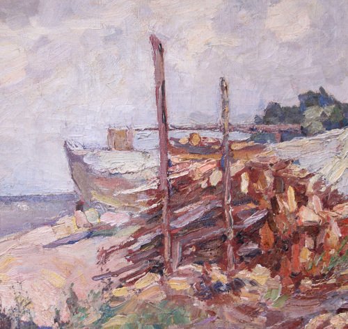 Alexeksev, Seashore, Oil on Canvas