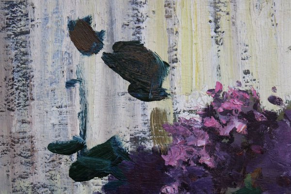 Alfejs Bromults, The Purple Song, 1960, Oil on Cardboard-FNC-2034797