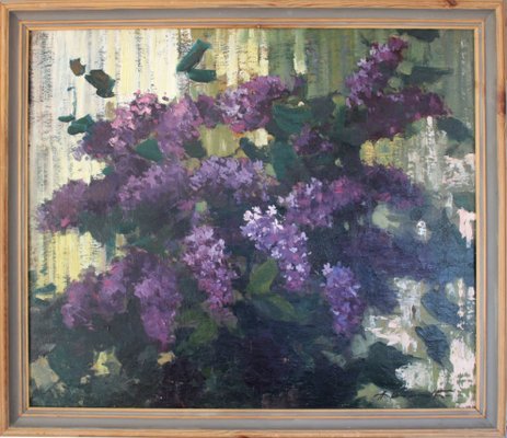 Alfejs Bromults, The Purple Song, 1960, Oil on Cardboard-FNC-2034797