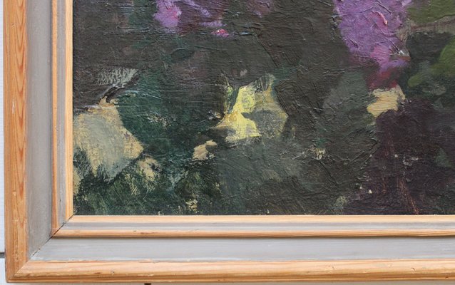 Alfejs Bromults, The Purple Song, 1960, Oil on Cardboard-FNC-2034797