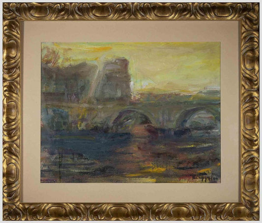 Alfonso Avanessian, View of Rome, Oil Painting, 1990s, Framed