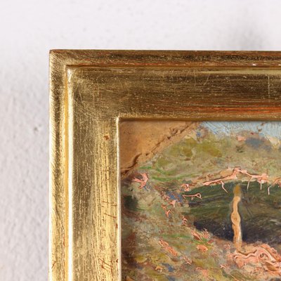 Alfonso Corradi, Landscape Painting, 1916, Oil on Canvas, Framed-VMM-1358403