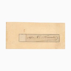 Alfonso La Marmora, Card Signed by Gen. Alfonso La Marmora, Mid-19th Century-ZCI-871303