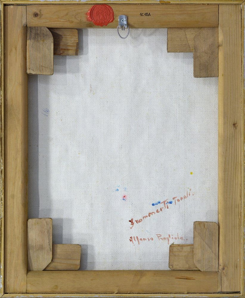 Alfonso Pragliola, Frammenti Tonali, Mixed Media on Raw Jute Canvas, Framed, Italy, 2000s