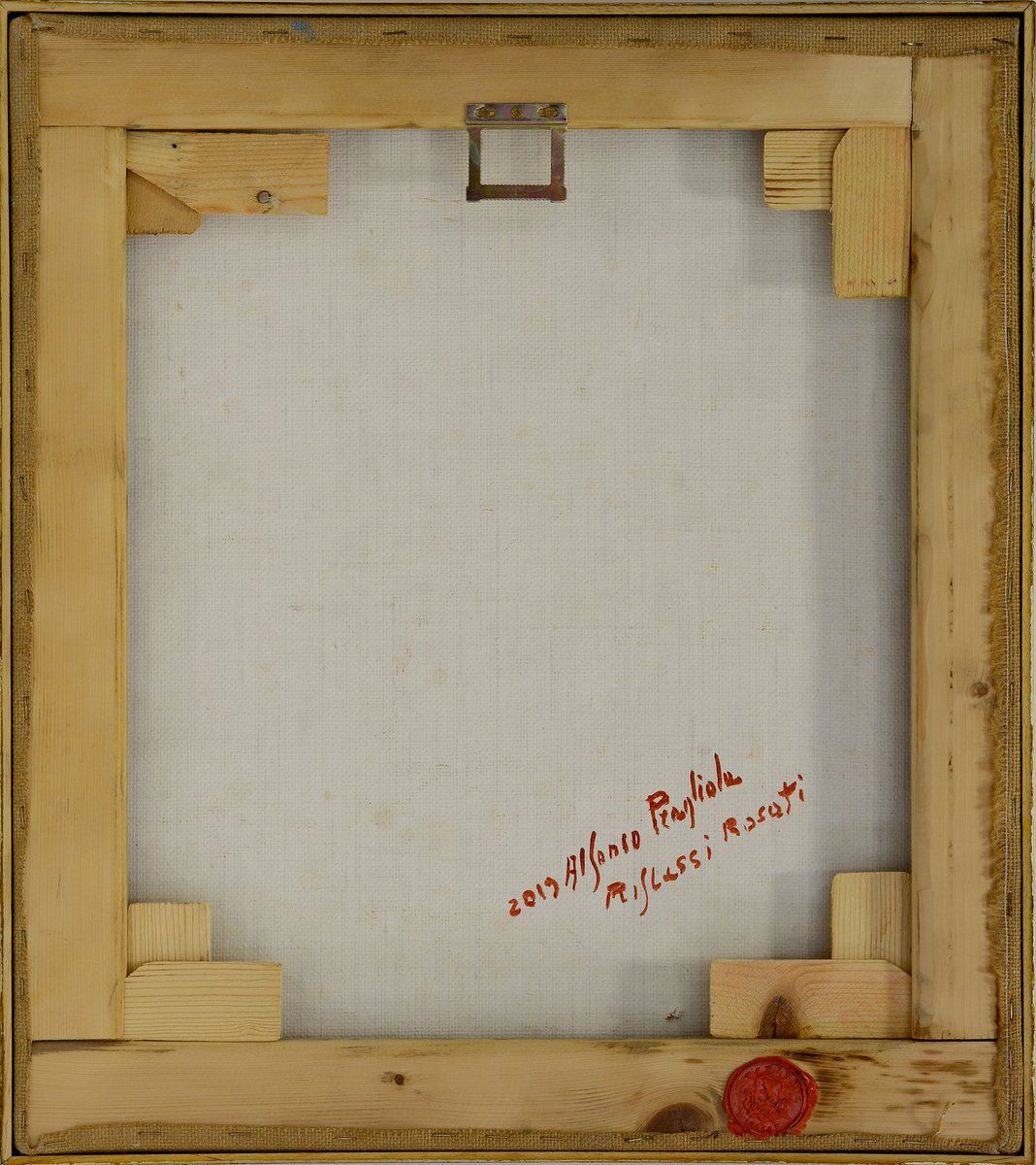 Alfonso Pragliola, Riflessi Rosati, Mixed Media on Canvas